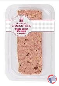Rappel produit Terrine au foie de canard et aux girolles Signature charcutière
