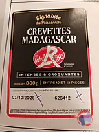 Rappel produit Crevettes entières cuites réfrigérées élevage Penaeus Monodon 300g calibre 30/40 Signature du poissonnier (photo numéro 1)