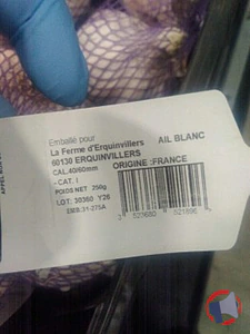 Rappel produit Ail blanc Simpl, filet 250 g Simpl