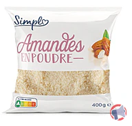 Rappel produit AMANDES EN POUDRE 400 G SIMPL SIMPL