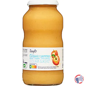 Rappel produit Compote de pommes allégée en sucres Simpl