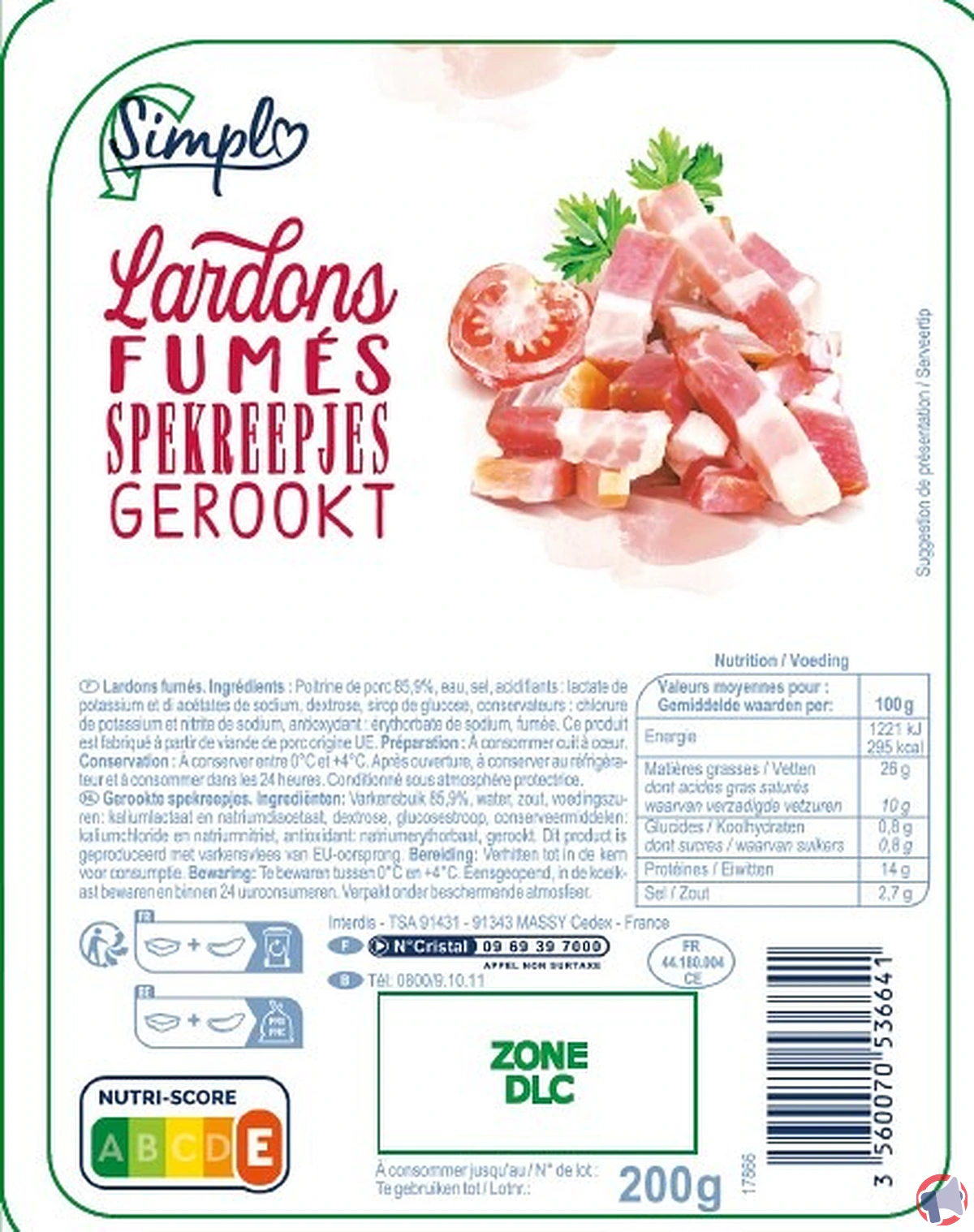 Rappel simpl lardons fumés : mise en garde pour les consommateurs