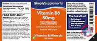 Rappel produit Vitamin B6 50mg SimplySupplements (photo numéro 2)