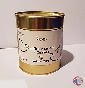 Rappel produit Confit de canards 2 cuisses 750g Slimane Foie Gras