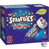 Rappel produit SMARTIES POP UP Glaces vanille bonbons chocolat lait X 5 ; SMARTIES POP UP Glaces Chocolat bonbons chocolat lait x 5 Smarties (photo numéro 1)