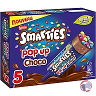 Rappel produit SMARTIES POP UP Glaces vanille bonbons chocolat lait X 5 ; SMARTIES POP UP Glaces Chocolat bonbons chocolat lait x 5 Smarties (photo numéro 2)