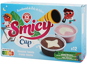 Rappel produit SMICY CUP VANILLE FRAISE CHOCOLAT X12 345G SMICY