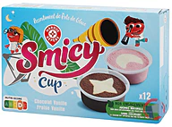 Rappel produit SMICY CUP VANILLE FRAISE CHOCOLAT X12 SMICY