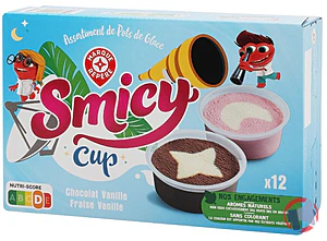 Rappel produit SMICY CUP VANILLE FRAISE CHOCOLAT X12 SMICY