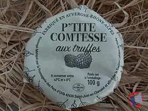 Rappel produit P'TITE COMTESSE AUX TRUFFES 100G LAIT CRU SOCIETE LAITIERE DE VICHY