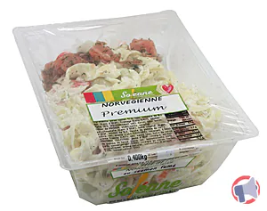 Rappel produit SALADE NORVEGIENNE AU SAUMON FUME SOLEANE ET MON POTAGER