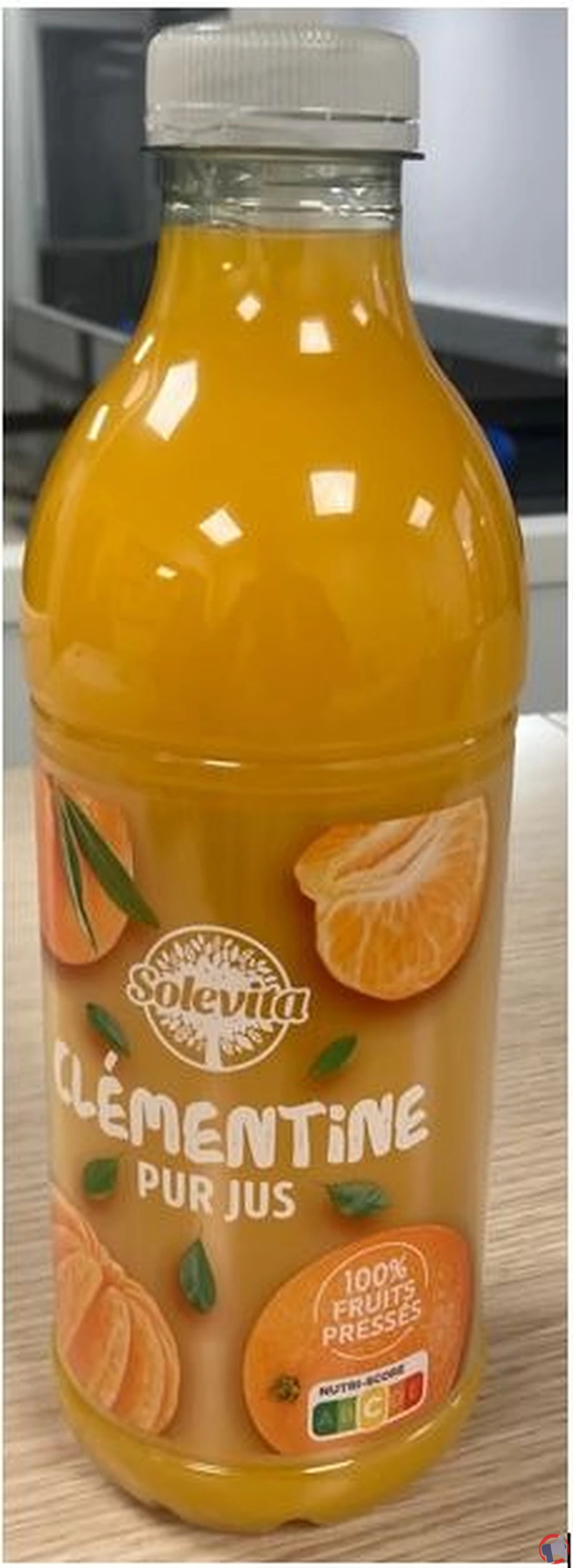 Rappel produit : Pur jus de clémentine Solevita en raison d'une rupture de la chaîne du froid