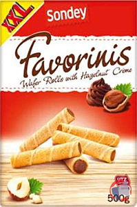 Rappel produit Gaufrettes roulées aux noisettes XXL 500G Sondey