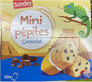 Rappel produit Mini cake pépites chocolat x 10 - 300g Sondey