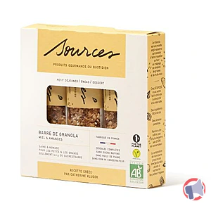 Rappel produit Etui de 3 barres Miel & Amandes 3x35g SOURCES