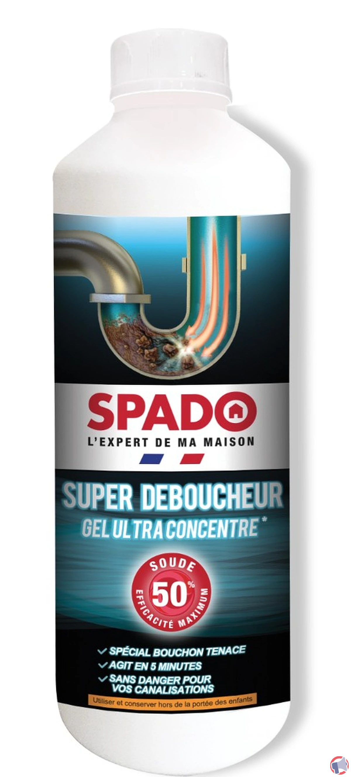 Rappel produit : Super Déboucheur Gel de la marque Spado pour risque d'intoxication et de blessures externes