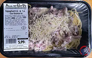 Rappel produit Spaghetti carbonara, Panzerotti aux cêpes et champignons, Croissant jambon fromage champignons