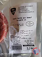 Rappel produit Steack haché pur boeuf surgelé steack haché x2 (photo numéro 1)