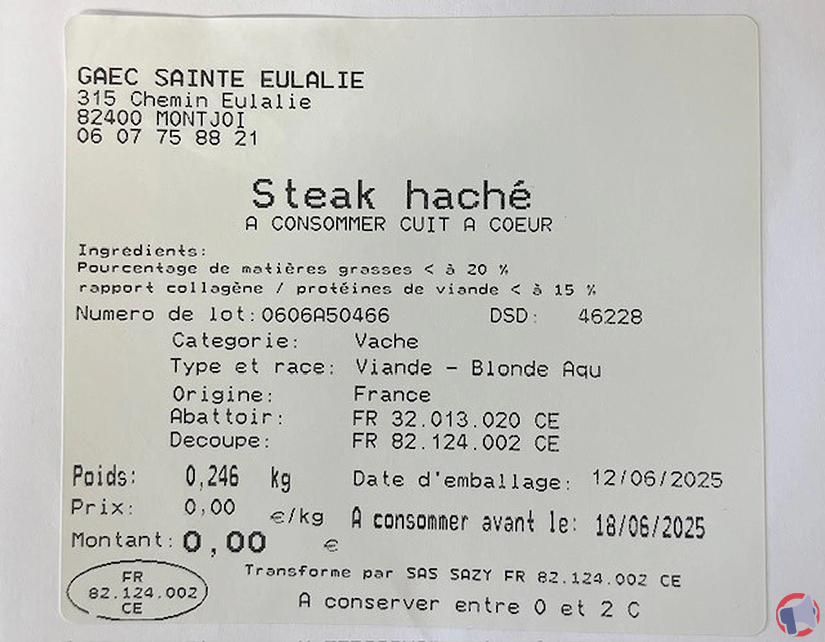 Rappel de steaks hachés : présence de Listeria détectée