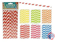 Rappel produit STRAWS RIETJES PAILLES A BOIRE, MOTIF RAYURES, PAPIER
