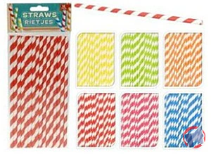 Rappel produit PAILLES RAYÉES PAPIER 16 pièces STRAWS RIETJES