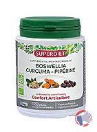 Rappel produit SUPERDIET BOSWELLIA CURCUMA PIPERINE BIO 120 gélules