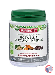 Rappel produit BOSWELLIA CURCUMA PIPERINE BIO 120 gélules SUPERDIET