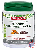 Rappel produit SUPERDIET CURCUMA CURCUMINE PIPERINE BIO 120 gélules