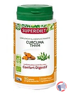 Rappel produit Curcuma thym Bio 90 gélules SUPERDIET