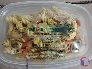 Rappel produit FUSILLI POULET AUX LEGUMES Supermarchés MATCH
