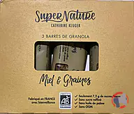Rappel produit SuperNature Etui de 3 barres Miel & Graines 3x35g