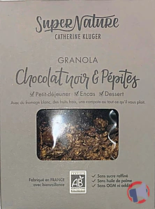 Rappel produit Granola Chocolat & Pépites 350g SuperNature