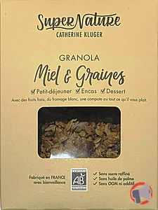 Rappel produit Granola Miel & Graines 350g SuperNature
