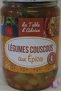 Rappel produit légumes couscous aux épices La table d'Adrien