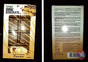 Rappel produit Tablette de chocolat original avec coeur à la crème Bueno
