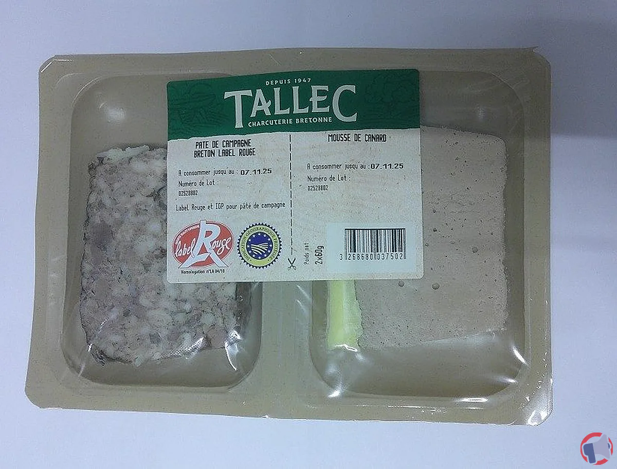Rappel du produit tallec duo campagne breton igp lr mouss