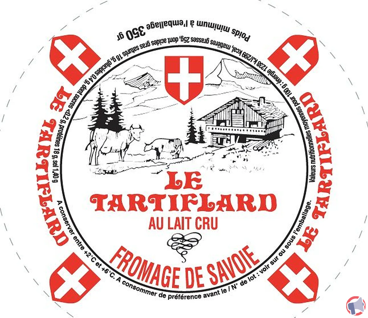 Rappel produit : le tartiflard de la marque Le Tartiflard en raison de la présence d'E.coli STEC