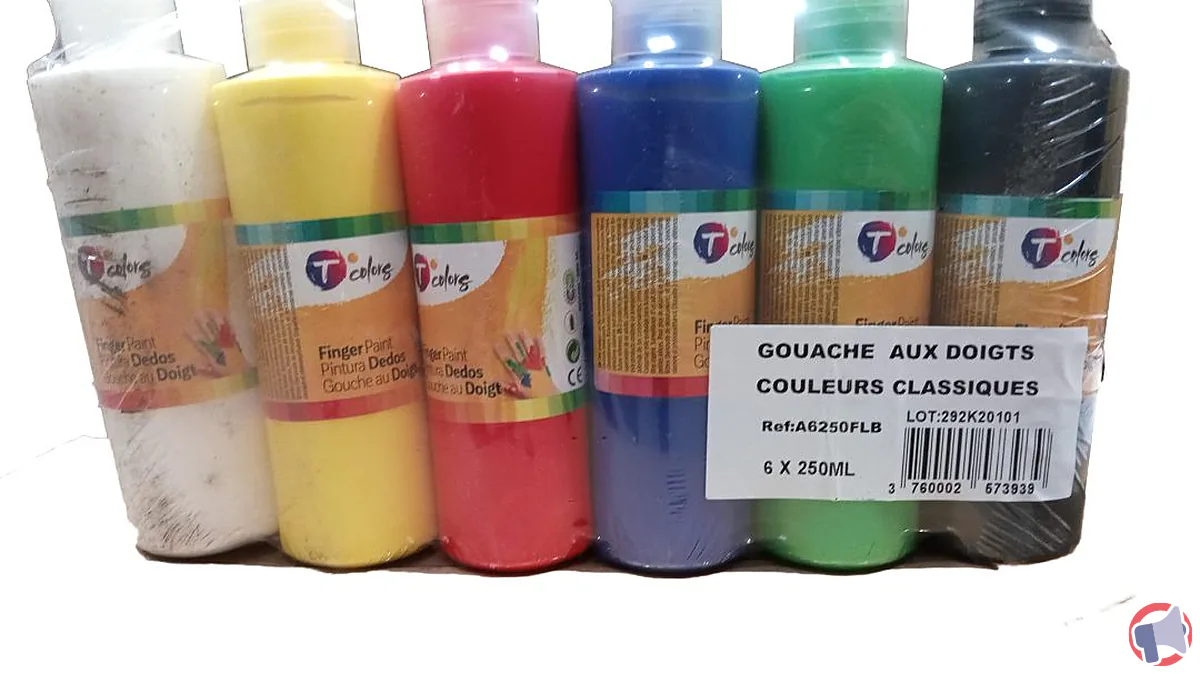 Rappel de produit : peinture aux doigts T'Colors pour risque chimique