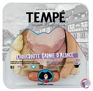 Rappel produit Choucroute Garnie d'Alsace 1 Kg TEMPE