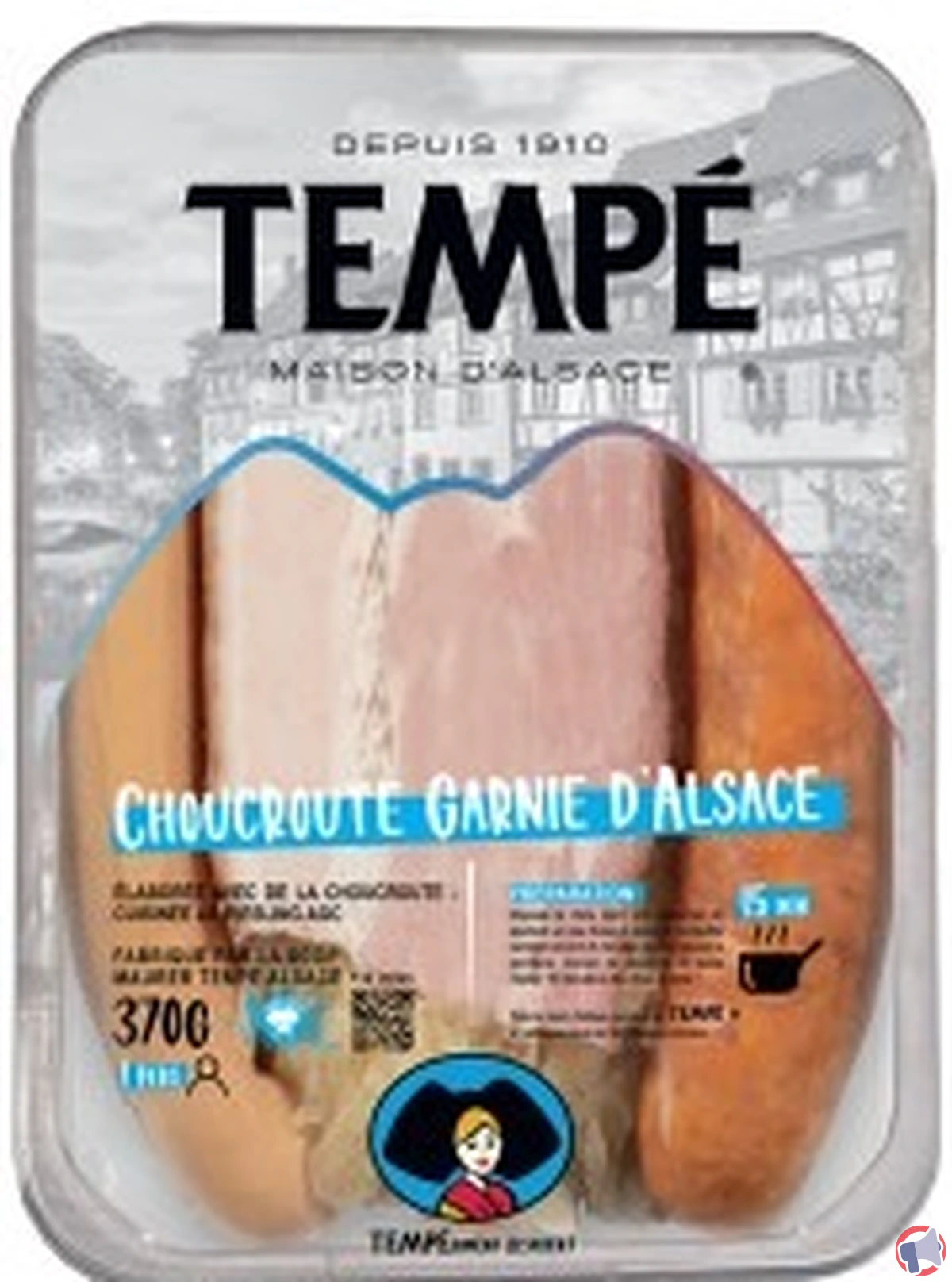 Rappel de produit : choucroute garnie d'Alsace 370g de la marque Tempe