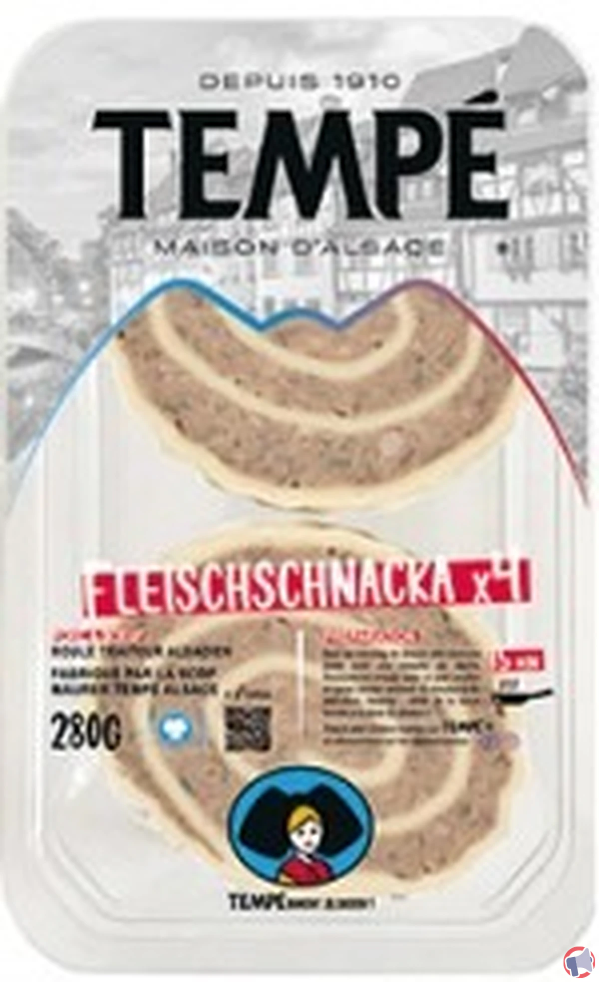 Rappel produit : Fleischschnacka 4 tranches 280g de la marque TEMPE