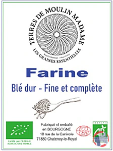 Rappel produit Farine de blé dur Fine et Complète Terres de Moulin Madame