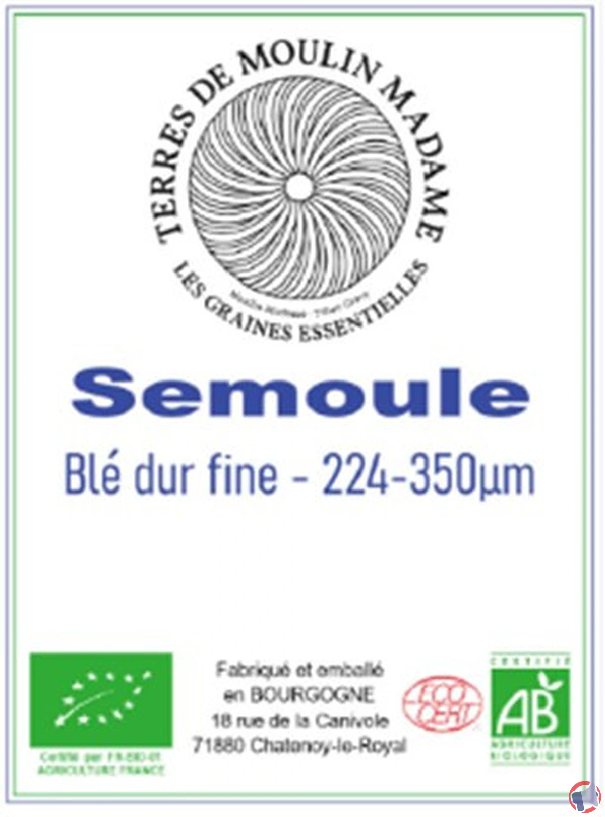Rappel : terres moulin madame semoule de blé dur — contrôles renforcés et précautions pour les consommateurs