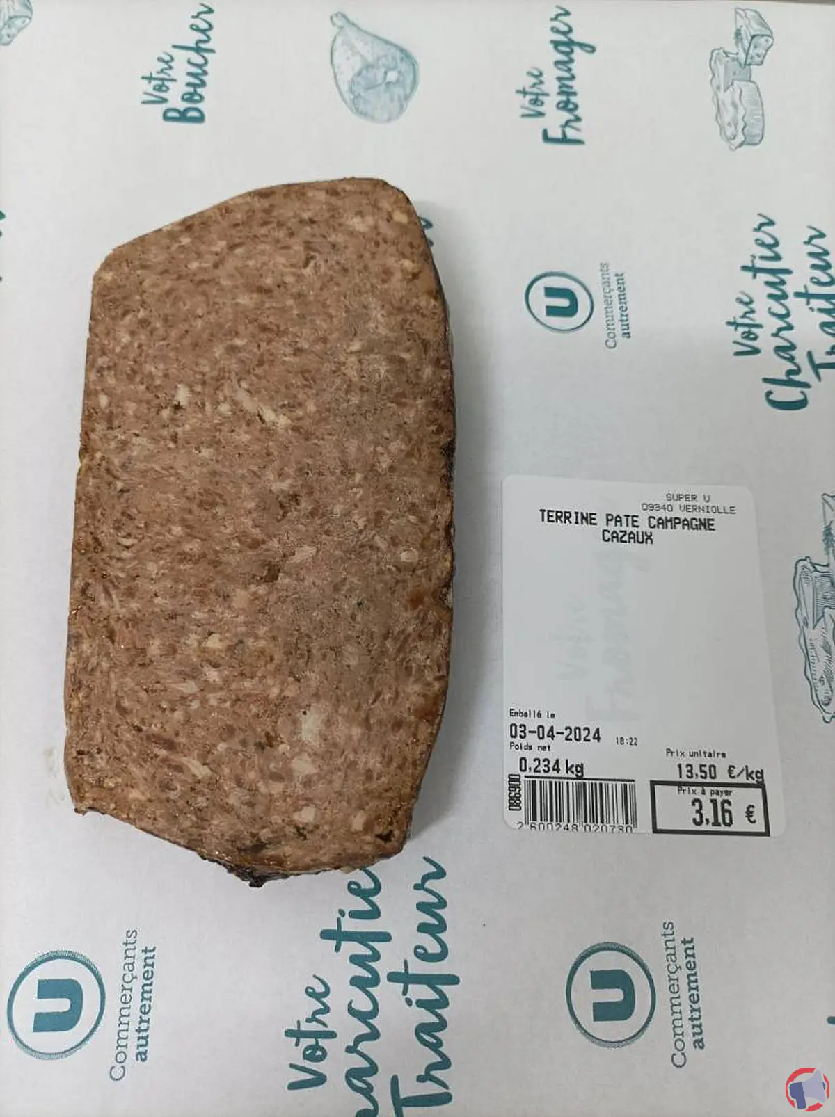 Rappel de produit : Terrine de campagne vendue chez Super U Verniolle pour risque de listériose