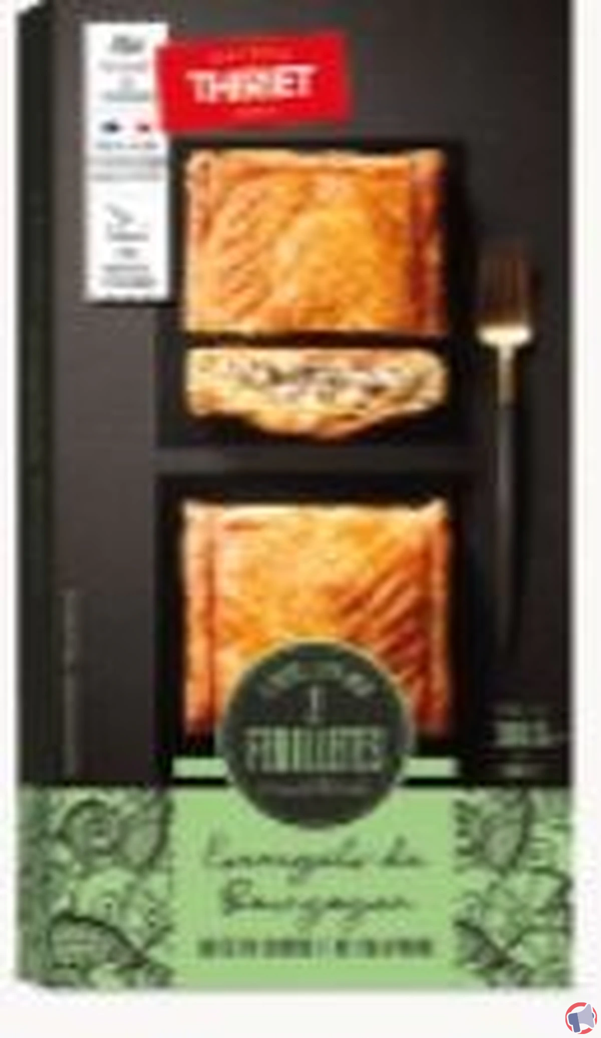 Rappel produit : 2 Feuilletés aux escargots de Bourgogne de la marque Thiriet