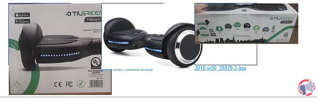 Rappel produit : hoverboard Tilboard de Tilgreen en Loire-Atlantique