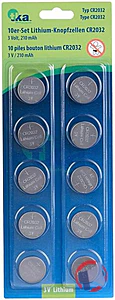 Rappel produit Piles bouton lithium réf. PX1680, PX1682, PX1683 et PX1684 TKA
