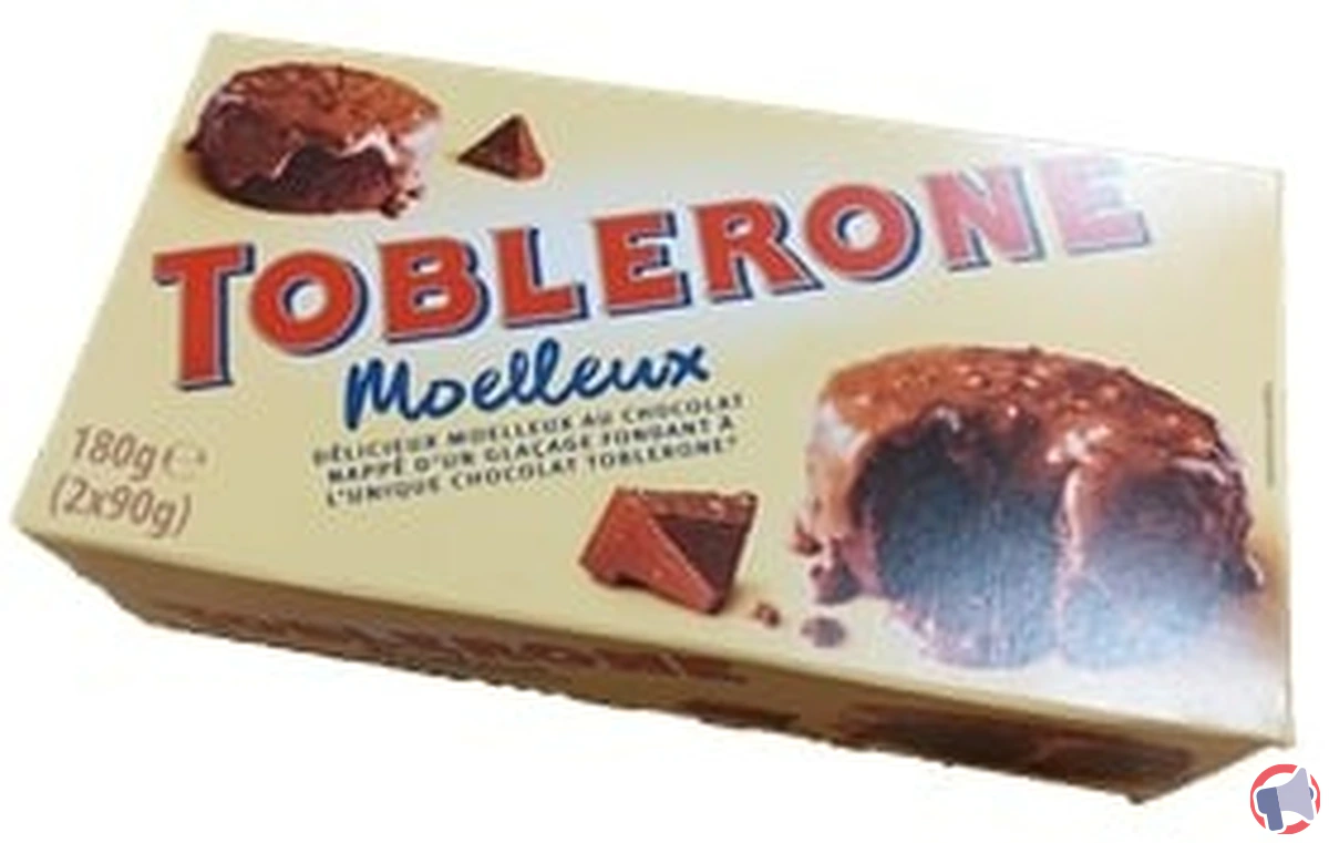 Rappel de produit : Moelleux Toblerone pour risque de présence de plastique