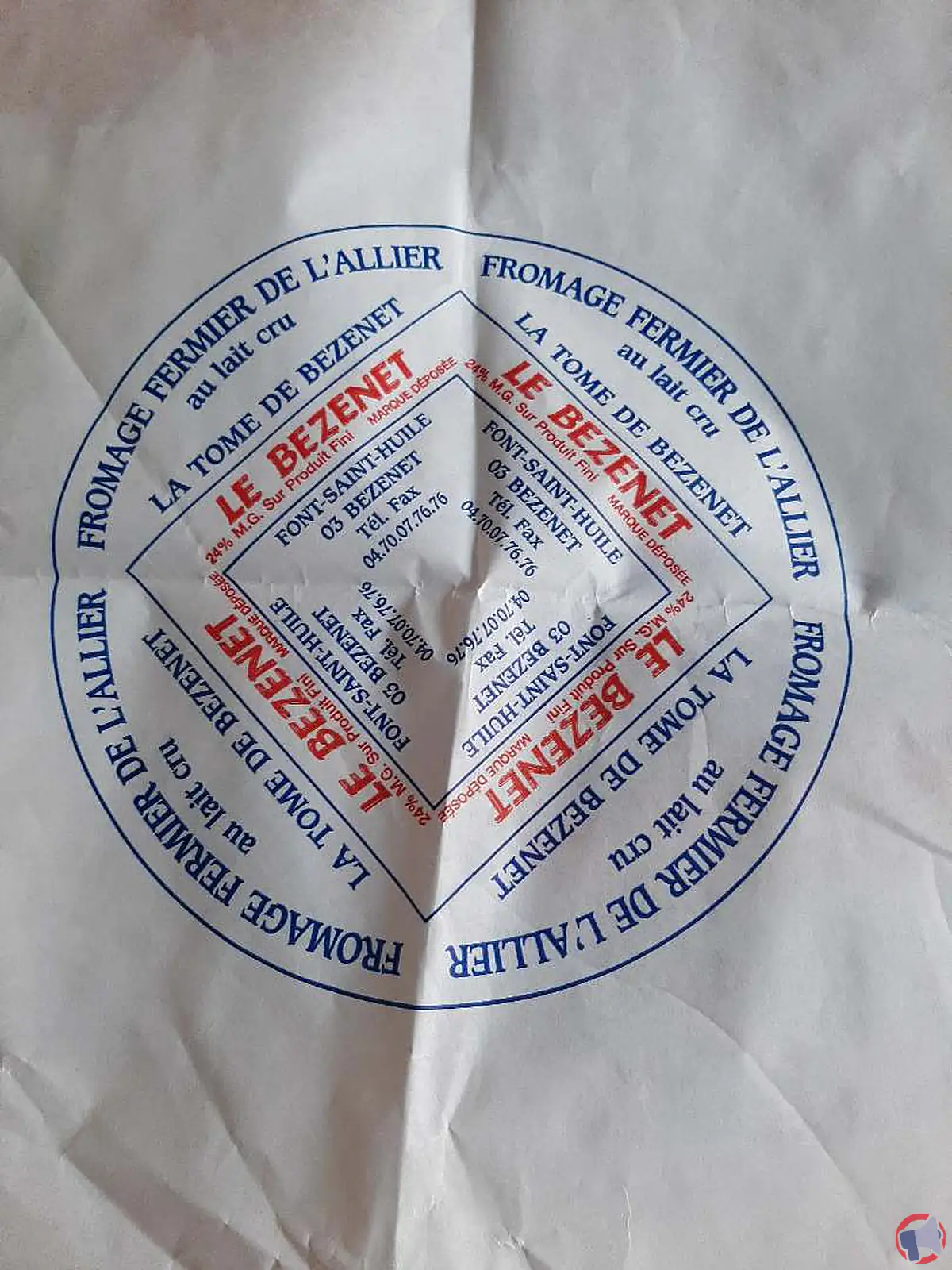 Rappel de produit : Fromage fermier de l'Allier au lait cru de la marque La Tome de Bezenet