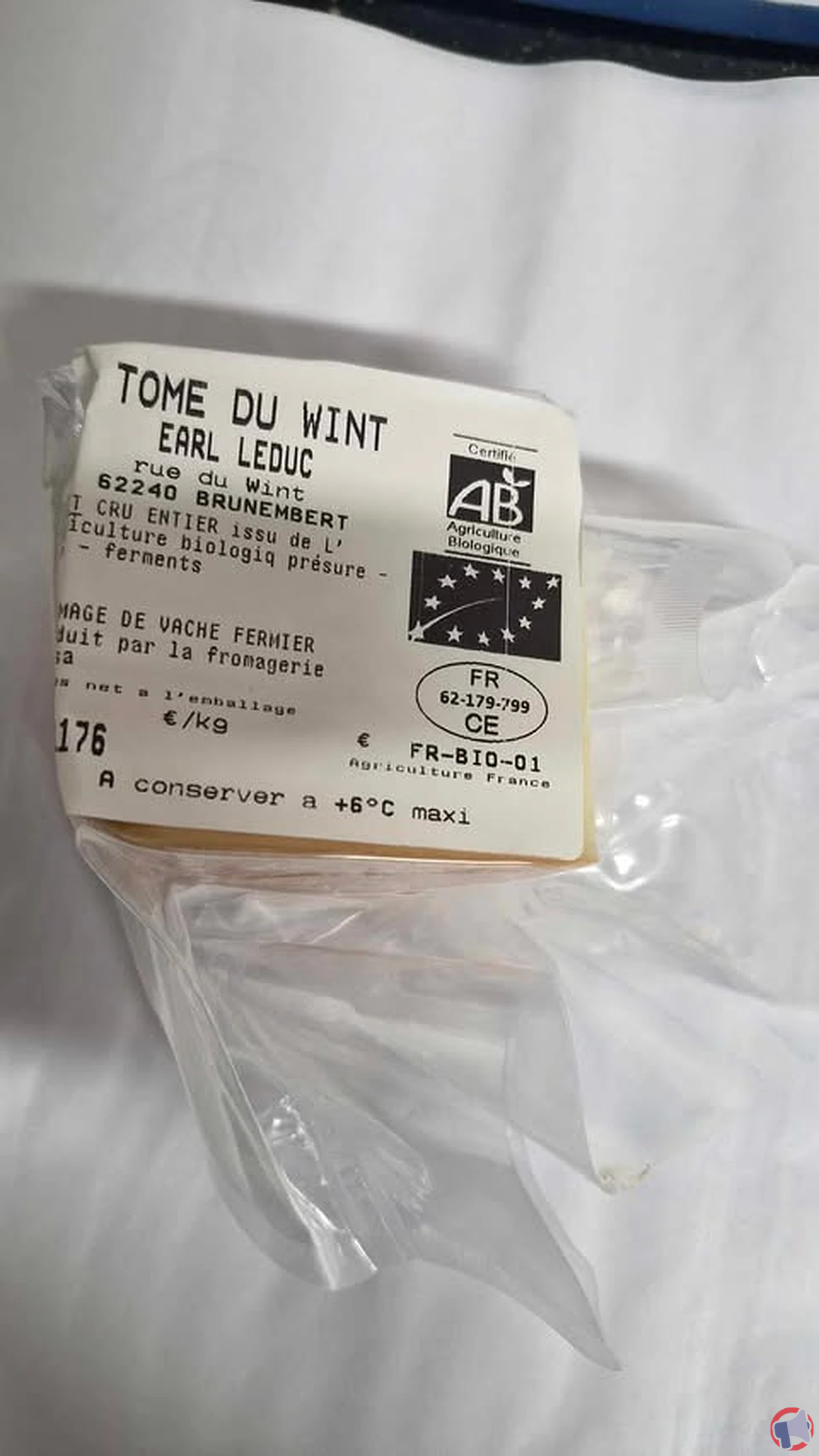 Rappel de produit : tome du wint contaminée par la listeria